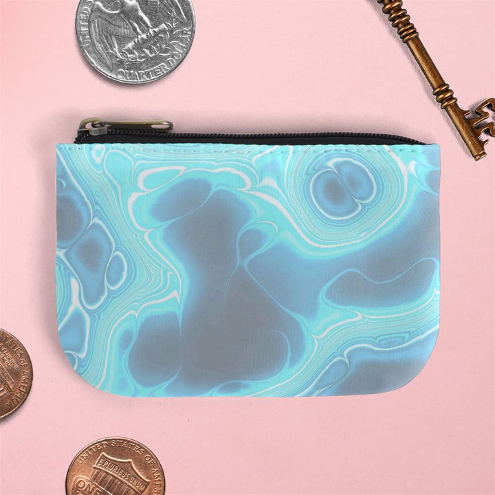 Blue Patterned Aurora Space Mini Coin Purses