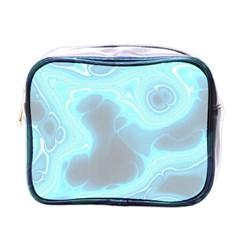 Blue Patterned Aurora Space Mini Toiletries Bags by Mariart