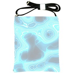 Blue Patterned Aurora Space Shoulder Sling Bags by Mariart