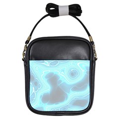 Blue Patterned Aurora Space Girls Sling Bags by Mariart