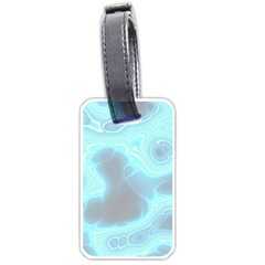 Blue Patterned Aurora Space Luggage Tags (one Side)  by Mariart