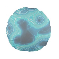 Blue Patterned Aurora Space Standard 15  Premium Round Cushions by Mariart