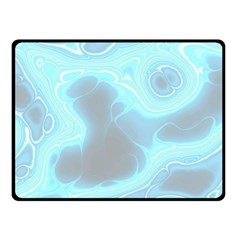 Blue Patterned Aurora Space Double Sided Fleece Blanket (small)  by Mariart