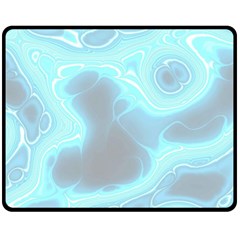 Blue Patterned Aurora Space Double Sided Fleece Blanket (medium)  by Mariart