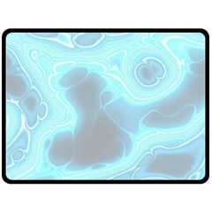 Blue Patterned Aurora Space Double Sided Fleece Blanket (large) 