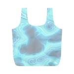 Blue Patterned Aurora Space Full Print Recycle Bags (M)  Front