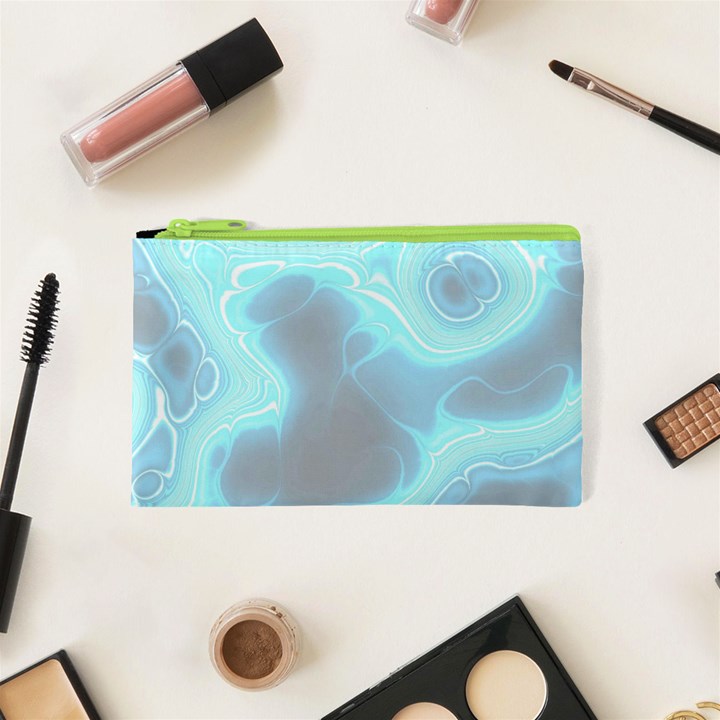 Blue Patterned Aurora Space Cosmetic Bag (XS)