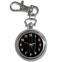 Falling Light Lines Perfection Graphic Colorful Key Chain Watches by Mariart