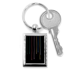 Falling Light Lines Perfection Graphic Colorful Key Chains (rectangle)  by Mariart