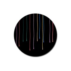 Falling Light Lines Perfection Graphic Colorful Magnet 3  (round) by Mariart