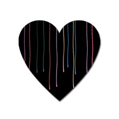 Falling Light Lines Perfection Graphic Colorful Heart Magnet