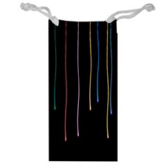 Falling Light Lines Perfection Graphic Colorful Jewelry Bag by Mariart