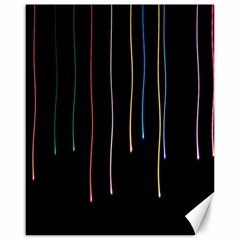 Falling Light Lines Perfection Graphic Colorful Canvas 16  X 20   by Mariart