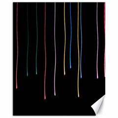 Falling Light Lines Perfection Graphic Colorful Canvas 11  X 14  