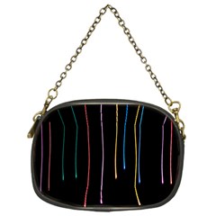 Falling Light Lines Perfection Graphic Colorful Chain Purses (one Side) 