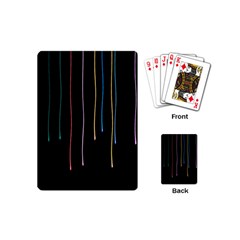 Falling Light Lines Perfection Graphic Colorful Playing Cards (mini)  by Mariart