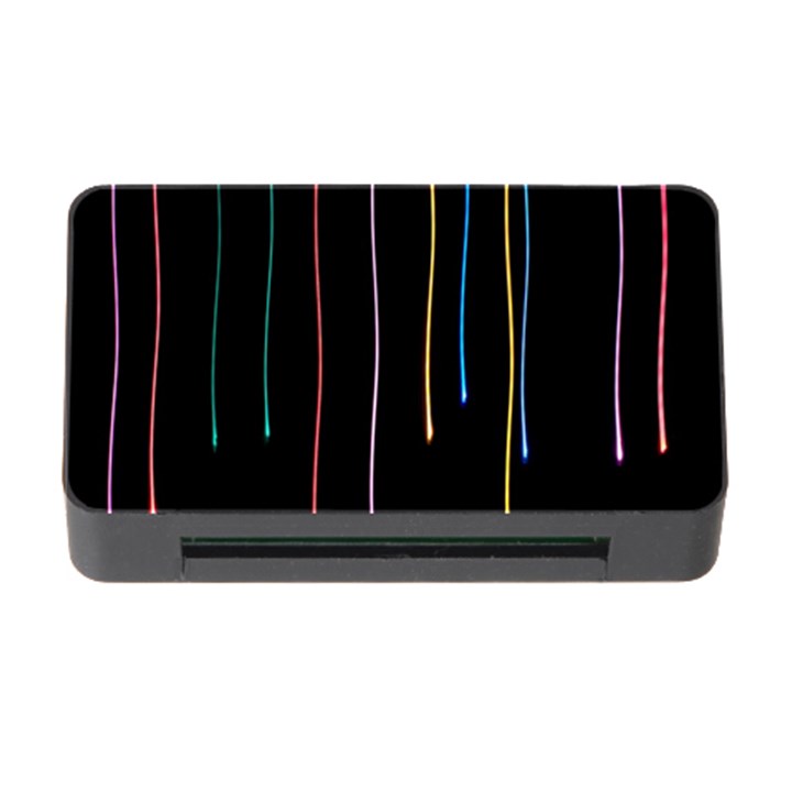 Falling Light Lines Perfection Graphic Colorful Memory Card Reader with CF