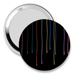 Falling Light Lines Perfection Graphic Colorful 3  Handbag Mirrors by Mariart