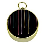 Falling Light Lines Perfection Graphic Colorful Gold Compasses Front