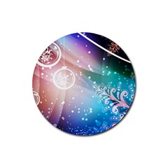 Christmas Rubber Round Coaster (4 Pack)  by Mariart