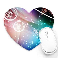 Christmas Heart Mousepads by Mariart