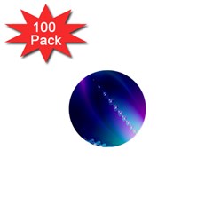 Flow Blue Pink High Definition 1  Mini Buttons (100 Pack) 