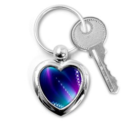 Flow Blue Pink High Definition Key Chains (heart) 