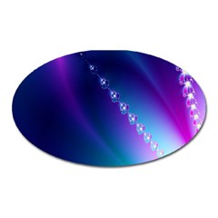 Flow Blue Pink High Definition Oval Magnet