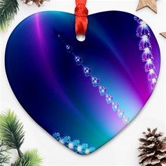 Flow Blue Pink High Definition Heart Ornament (two Sides) by Mariart