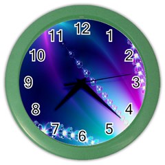 Flow Blue Pink High Definition Color Wall Clocks by Mariart