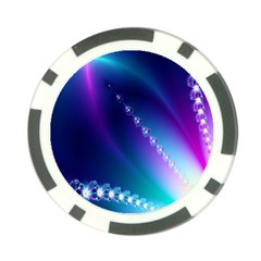 Flow Blue Pink High Definition Poker Chip Card Guard by Mariart