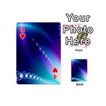 Flow Blue Pink High Definition Playing Cards 54 (Mini)  Front - Heart4