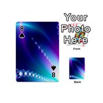 Flow Blue Pink High Definition Playing Cards 54 (Mini)  Front - Spade8