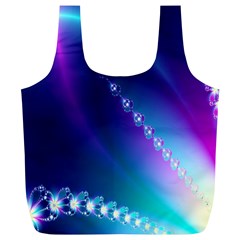 Flow Blue Pink High Definition Full Print Recycle Bags (l)  by Mariart