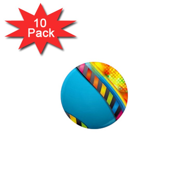 Color Dream Polka 1  Mini Magnet (10 pack) 