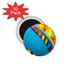 Color Dream Polka 1 75  Magnets (10 Pack) 