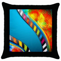 Color Dream Polka Throw Pillow Case (black) by Mariart