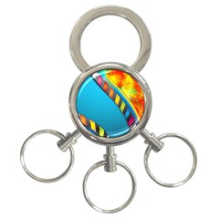 Color Dream Polka 3-ring Key Chains by Mariart