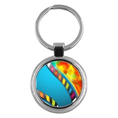 Color Dream Polka Key Chains (round) 