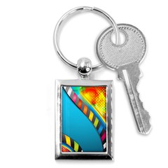 Color Dream Polka Key Chains (rectangle)  by Mariart