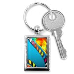 Color Dream Polka Key Chains (Rectangle)  Front