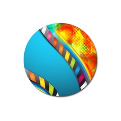 Color Dream Polka Magnet 3  (round)