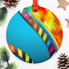 Color Dream Polka Round Ornament (two Sides) by Mariart