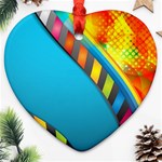 Color Dream Polka Heart Ornament (Two Sides) Front