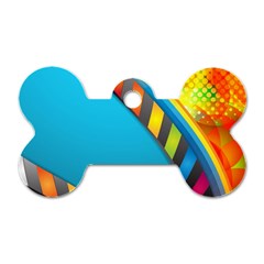 Color Dream Polka Dog Tag Bone (two Sides) by Mariart