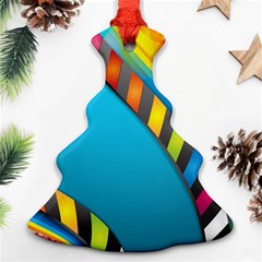 Color Dream Polka Christmas Tree Ornament (two Sides) by Mariart