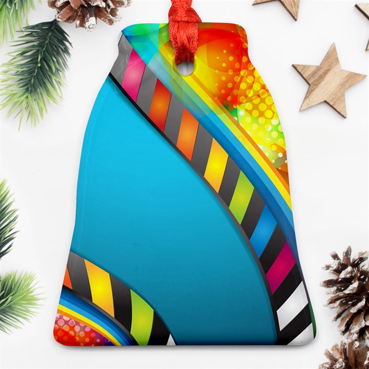 Color Dream Polka Bell Ornament (Two Sides)