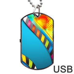 Color Dream Polka Dog Tag Usb Flash (two Sides) by Mariart