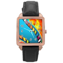 Color Dream Polka Rose Gold Leather Watch  by Mariart