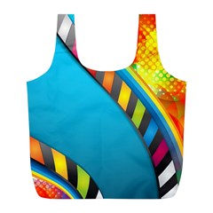 Color Dream Polka Full Print Recycle Bags (l)  by Mariart